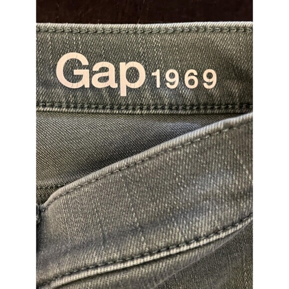 Gap 1969 True Skinny Jeans Womens 27R Gray Charcoal Wash Mid Rise Stretch Denim - Picture 8 of 10